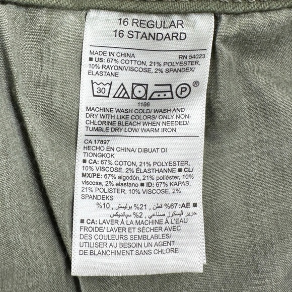 Old‎ Navy Rockstar Mid Rise Distressed Olive Green Skinny Jeans Women Size 16 - Picture 4 of 7